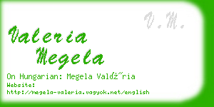 valeria megela business card